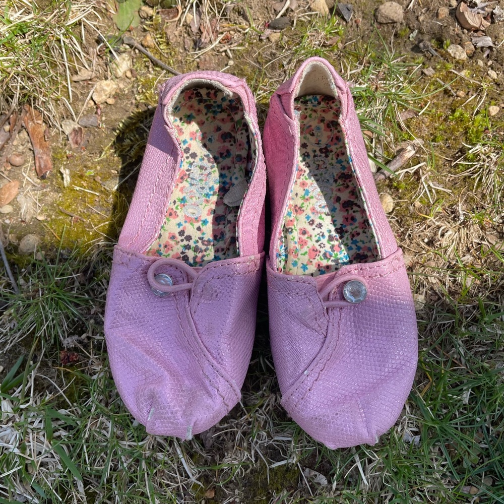 Pink canvas shoes